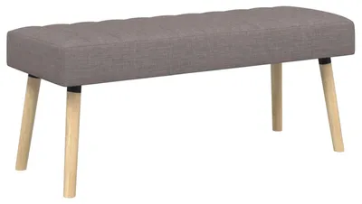 Produktbild von vidaXL Kanalgepolsterte Bank Taupe 110 x 40 x 46 cm Stoff