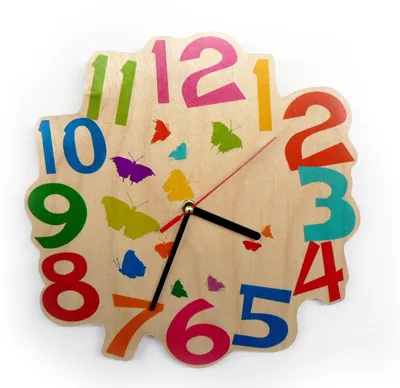 Immagine prodotto di Orologio da parete decorativo in legno a forma di farfalle, dimensioni 245x40x245 mm, nuovo