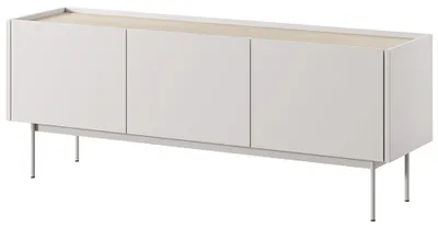 Produktbild von Wohnzimmer Lowboard mit 144 cm Breite in Kaschmir matt, 3 grifflose Türen - CHEYENNE-160