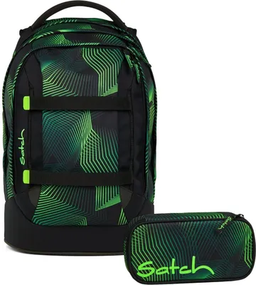 Produktbild von Satch, Schulrucksack-Set PACK Seismic Green 2-teilig, ab 5. Klasse