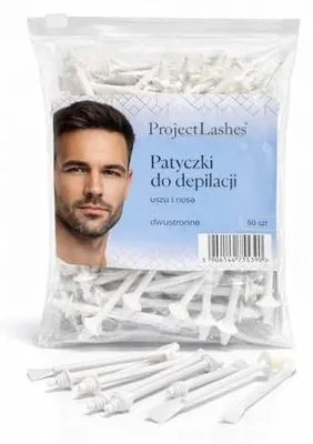 Zdjęcie produktu dla Patyczki do depilacji nosa uszu twarzy jednorazowe zestaw 50 sztuk