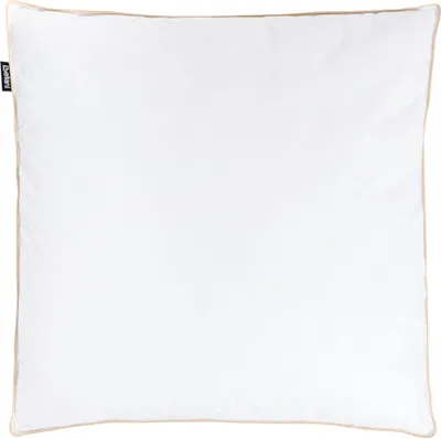 Produktbild von BELIANI Kopfkissen Weiß Entendaunen und -federn Hoch Quadratisch 80x80 cm 3-Kammerkissen Bettkissen mit Paspel Baumwollbezug Kissen für Schlafzimmer