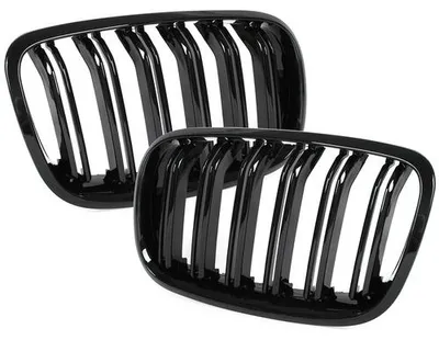 Kühlergrill DOPPELSTEG Schwarz Glanz für BMW X5 E70 ab 2006-2013 – Produktansicht