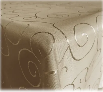 Produktbild von JEMIDI Tischdecke Ornamente Seidenglanz Edel Tisch Decke Tafeldecke 31 Größen und 7 Farben Cappuccino Oval160x220