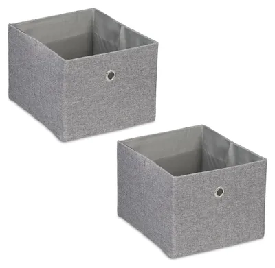 Produktbild von Aufbewahrungsbox, kleiner Stofforganizer, 2er-Set, H x B x T: 16 x 20,5 x 25 cm, faltbar
