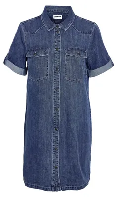 Produktbild von NOISY MAY Kurzes Jeanskleid Oversize Denim Hemd Design Basic Shirtkleid Größe: S
