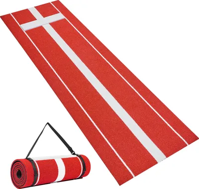 Produktbild von VEVOR Baseball-Schlagmatte Trainingsmatte (305 x 92 cm) Trainingspad Schlagkäfigmatte, Baseballmatte mit lichtechter Rasen & rutschfester Schaumstoffrückseite, tragbare Softballmatte Pitching Rot