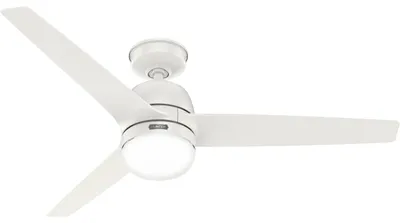 Produktbild von Hunter 51784 Seawave Outdoor Deckenventilator Licht Fernbedienung Weiß 132 cm