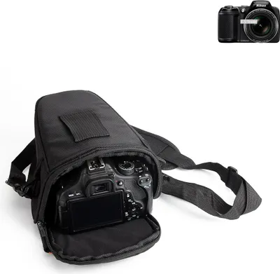 Produktbild von K-S-Trade Kameratasche Fototasche Schultertasche Umhängetasche kompatibel mit Nikon Coolpix L340 Colt  für Systemkameras Schutzhülle bag