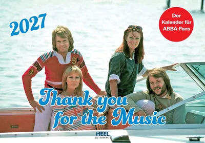 Produktbild von ABBA Wandplaner 2027 mit ikonischen Bildern, Serie 'Thank you for the music', Großformat