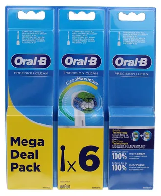 Image de Wymienne główki szczoteczki do zębów Oral-B Precision Clean | Główki | Dla dorosłych | Liczba główek szczoteczki w zestawie 6 | Biały