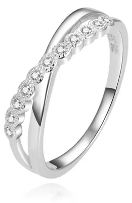 Immagine prodotto di Anello in argento lucido con zirconi AGG433, 56 mm