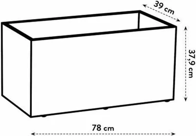 Produktbild von ELHO Samozavlažovací truhlík bez měrky Vivo Next Long 80 cm, antracit