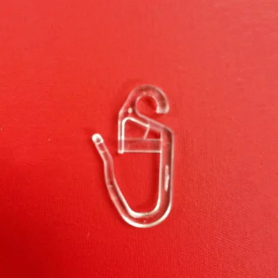 Produktbild von 100 Stück Faltenhaken Gardinenhaken Faltenlegehaken für Gardinenringe 4 mm Öse transparent