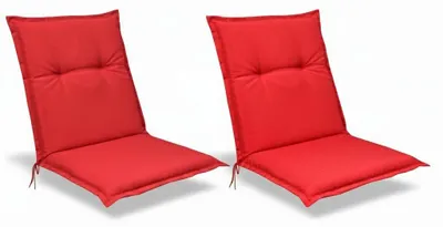 Produktbild von Beautissu 2er Set Niedriglehner Auflagen Base NL, 100x50cm, Rot
