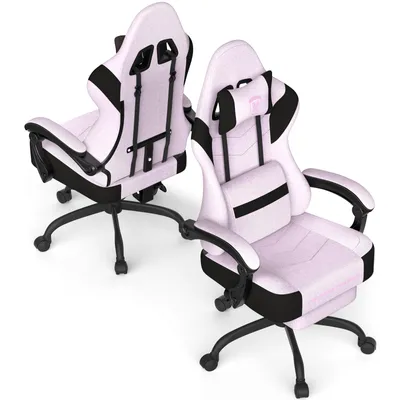 Produktbild von Arvioo Gaming Stuhl, Gaming Chair mit Massagefunktion Kopfstütze, Technologiestoff Atmungsaktiv Gamer Stuhl, Verstellbare Rückenlehne Gaming Sessel