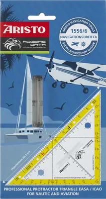 Produktbild von Aristo Navigationsdreieck 22,5 cm, Winkelskale 360/1°, Maßskala 20 cm