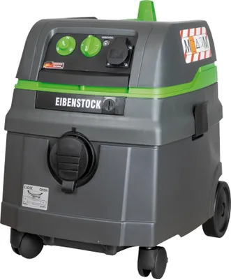 A studio shot of a wet and dry vacuum cleaner.