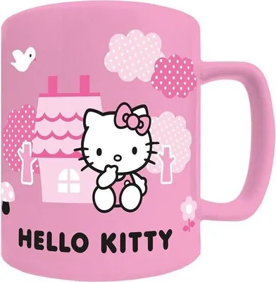 Produktbild von Hello Kitty Tasse mit Teddybär-Deckel, 440 ml Fassungsvermögen