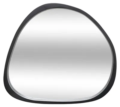 Immagine prodotto di Specchio da parete organico WAYNE, con cornice nera, 56,5 x 63 cm