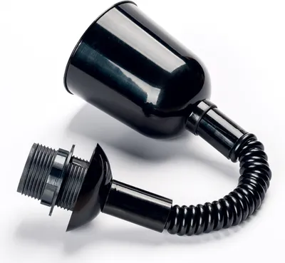 Zdjęcie produktu dla Lampa wisząca, zawieszenie lampy ze spiralnym kablem, gniazdo E27 z pierścieniem gwintowanym, długość 40-120 cm, tworzywo sztuczne, czarny