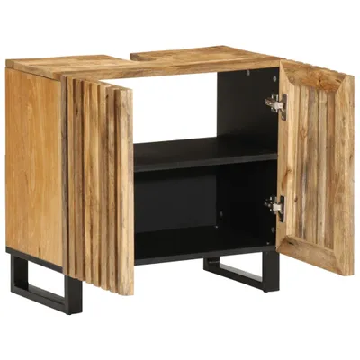 Immagine prodotto di Mobile Lavabo da Bagno 62x34x58cm Legno Massello Mango Grezzo