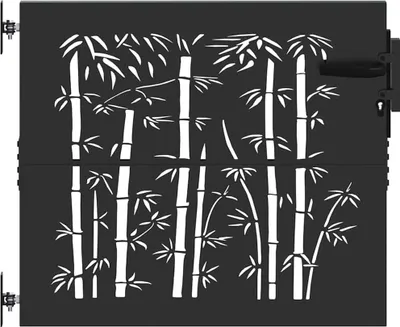 Image de Portail de jardin vidaXL 85 x 100 cm, acier thermolaqué noir