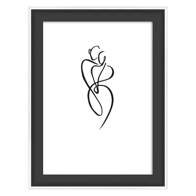 Produktbild von Bilderrahmen Holz Silhouette schwarz 10x15 cm
