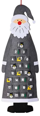 Imagen del producto de Calendario de Adviento colgante para niños, 117 cm - Santa