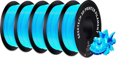 Obrázok produktu pre filament pre 3D tlačiarne, materiál PLA, biologicky odbúrateľný a netoxický, modrý