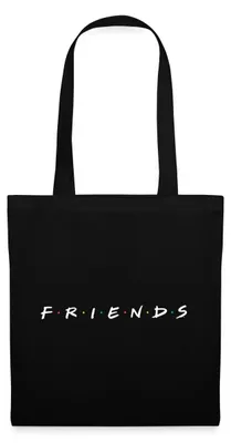 Produktbild von Spreadshirt Friends Logo Stoffbeutel, One size, Schwarz