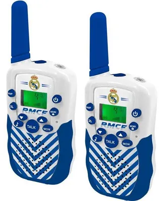 Image de Talkie Walkie Enfants Real Madrid KIDS LICENSING, Portée 1km, Écran LCD, Lampe Torche et 8 Canaux, Dès 4 Ans