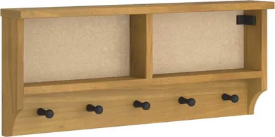 Image de vidaXL Portemanteau mural SANDNES 87x12x35 cm Pin massif