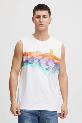 Produktbild von !Solid SDPedros Herren Tank Top mit Print und Rundhalsausschnitt Regular Fit