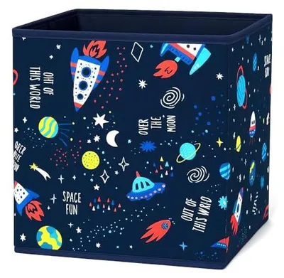 Produktbild von Prendi Home Aufbewahrungsbox 30x30x30 cm faltbar – Kinderzimmer Stoffbox Motiv Galaxie