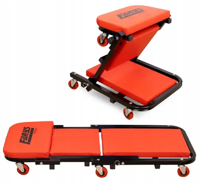 Produktbild von Farys FR9239 Werkstattliege & Hocker 2-in-1 klappbar