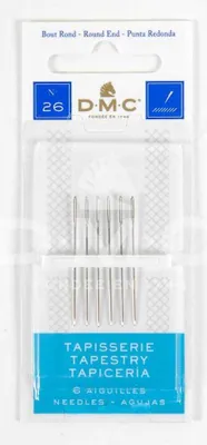 Produktbild von DMC Sticknadel für Gobelinstickerei, abgerundete Spitze, 6 Stk, Größe 26