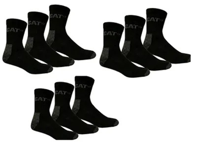 Produktbild von Caterpillar 9 Paar Socken Work Quater Socks Arbeitssocken - Größe: 41-45 - Farbe: Schwarz