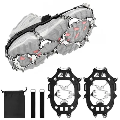 Imagen del producto de Clavos antideslizantes para zapatos con 32 dientes, ideales para hielo y nieve