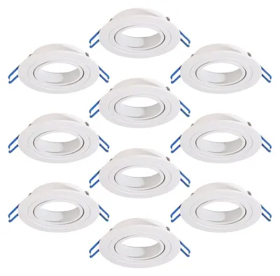 Image de HOFTRONIC - Spots encastrables GU10 inclinables IP20 blancs 10x