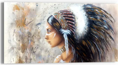 Produktbild von DEQORI Glasbild Echtglas 60x30 cm 'Profil einer Kriegerin' Wandbild Bild modern Deko