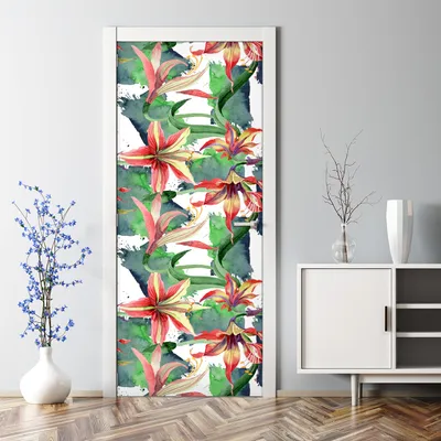 Produktbild von Dekorative Türposter selbstklebend Wandaufkleber Türaufkleber Garten Kunst Malerei 70 x 200 cm