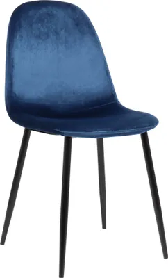 Produktbild von TPFLiving Esszimmerstuhl Naples Samt Gestell Metall schwarz blau