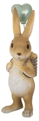 Produktbild von Clayre & Eef Dekorationsfigur Kaninchen 7x5x17 cm Braun Kunststoff