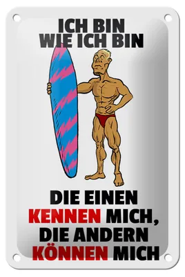 Produktbild von Blechschild Spruch 12x18cm einen kennen mich anderen können mich