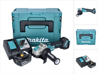 Produktbild von Makita DGA 521 RF1X1J Akku Winkelschleifer 18 V 125 mm X-LOCK Brushless + 1x Akku 3,0 Ah + Ladegerät + Makpac