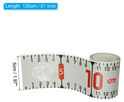 Produktbild von Selbstklebendes Fischlineal 130 cm Fischma?band Aufkleber Band Wasserdicht fš¹r Angeln Boot Kajak Werkbank Beige