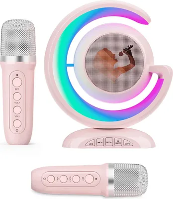 Produktbild von Intelligente Karaoke-Maschine – 14-Zoll-Touchscreen, Bluetooth-Partylautsprecher, 2 drahtlose Mikrofone