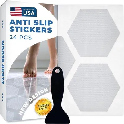 Produktbild von Famanu Antislip Sticker für die Dusche - Transparente Sicherheit - 24 Stück