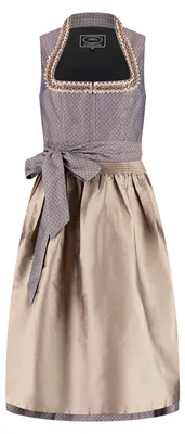 Produktbild von Dirndl Jaquard flieder mit taupefarbener Schürze, Groesse:46